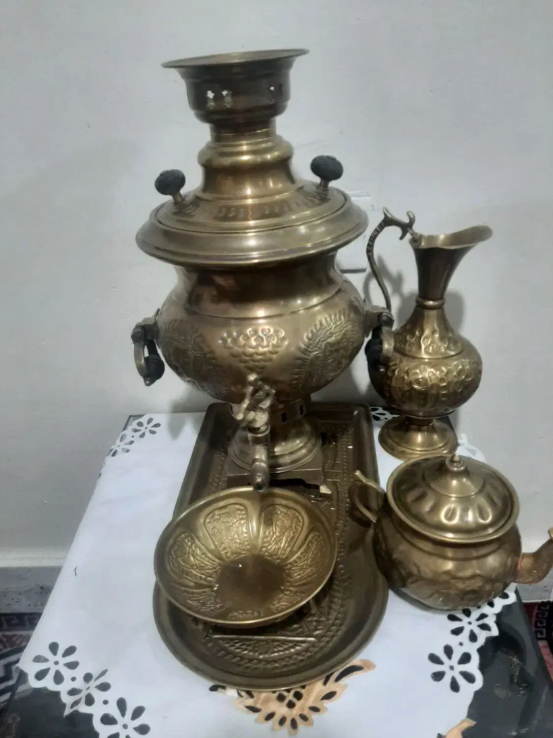 سماور برنجی|کلکسیون اشیاء عتیقه|اسلامشهر, شاطره|دیوار