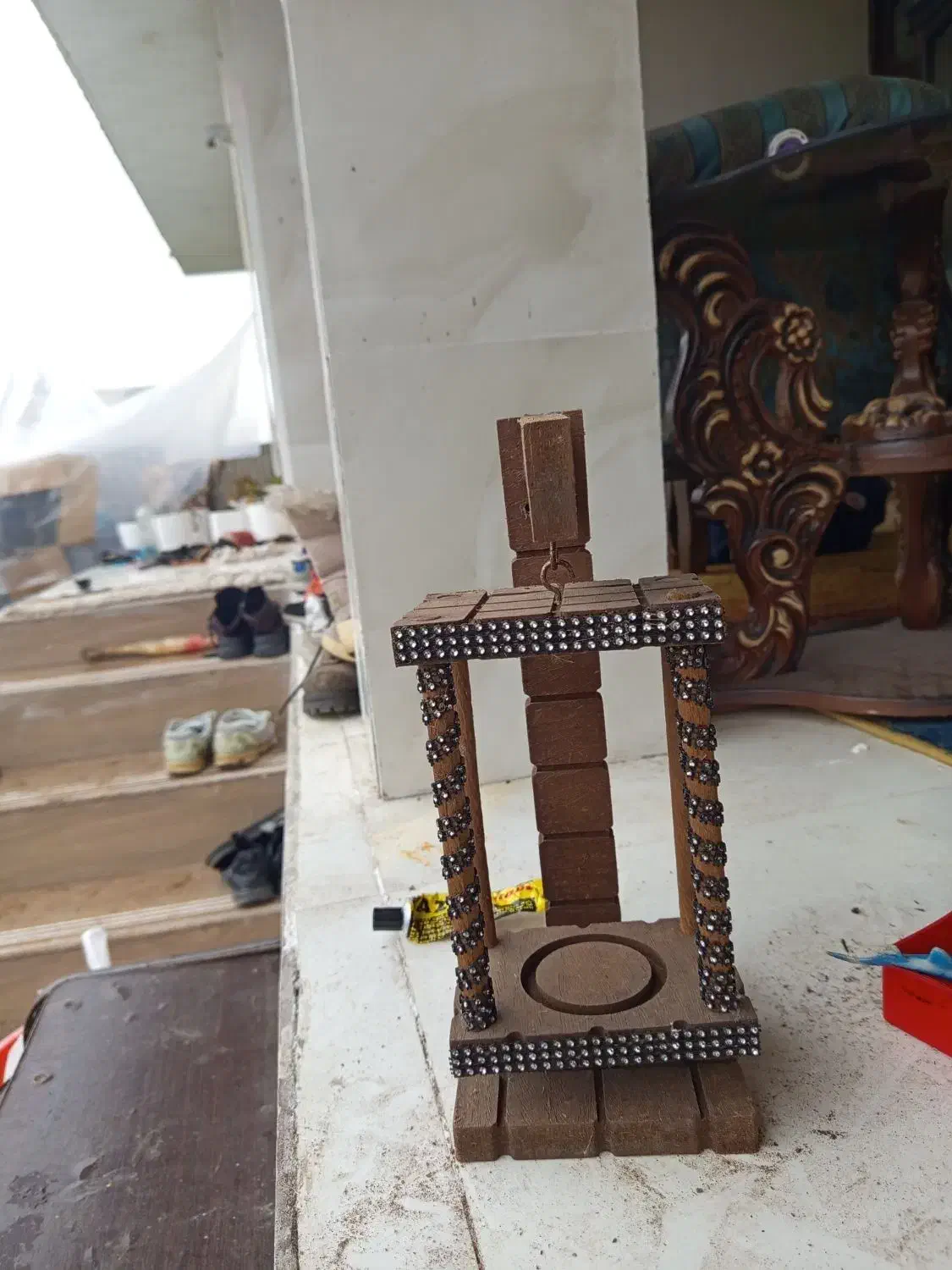 استند دیواری چوبی|کتابخانه، شلف، قفسه‌های دیواری|گوراب زرمیخ, |دیوار