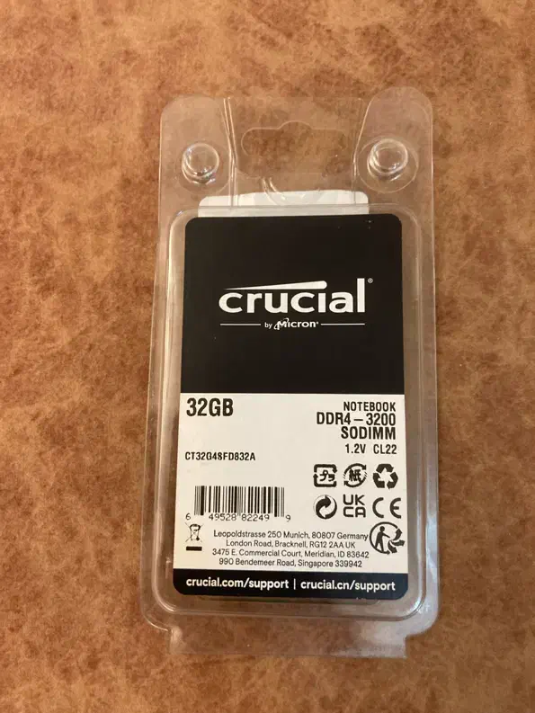 رم لپ تاپ کروشال DDR4 3200 8GB|قطعات و لوازم جانبی رایانه|کرمانشاه, |دیوار