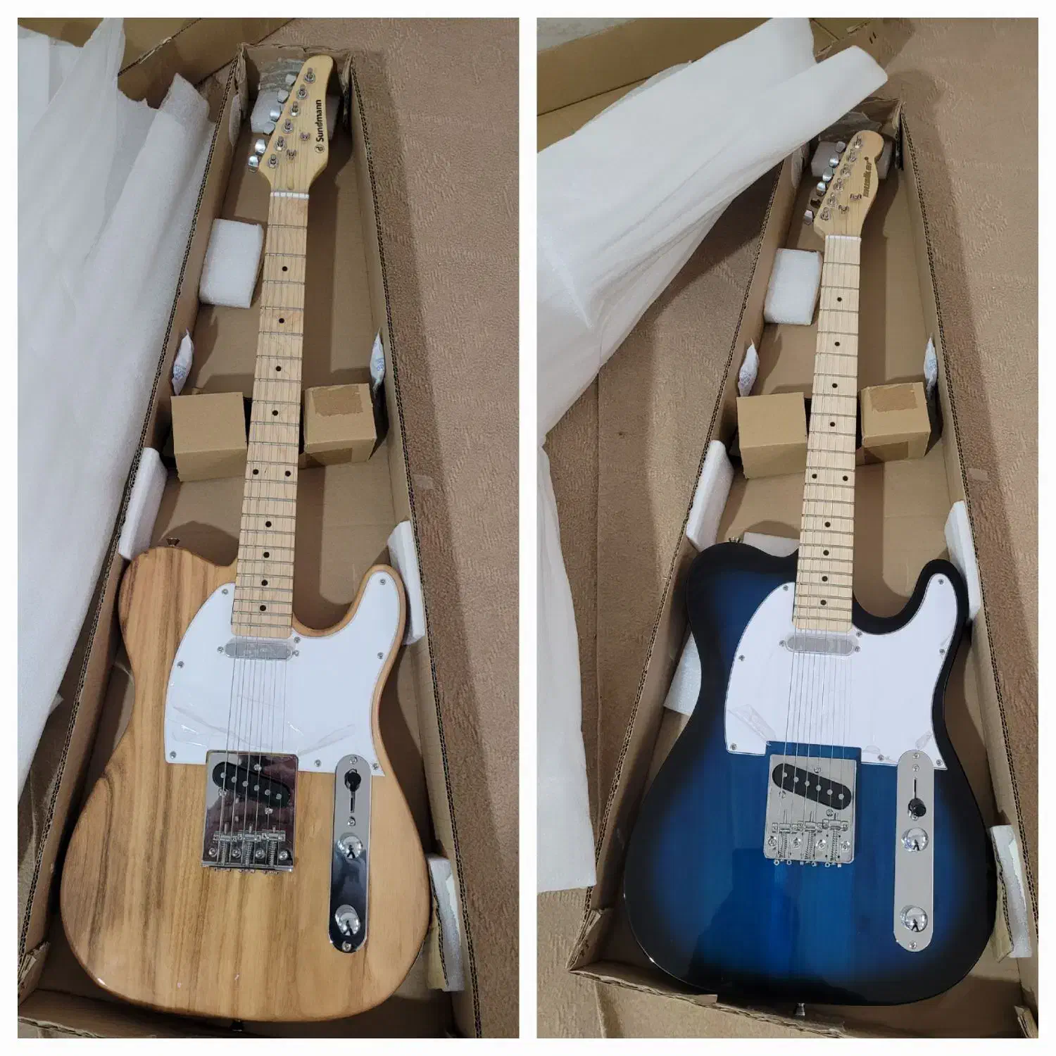 ۲عدد گیتار الکتریک تلکستر(آکبند)|گیتار، بیس، امپلیفایر|تبریز, |دیوار