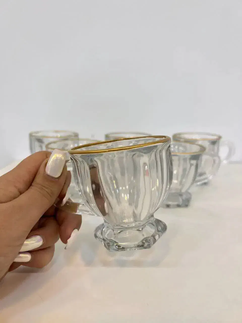 لیوان و استکان های لب طلا دستی۳۰۰ت|ظروف سرو و پذیرایی|میاندوآب, |دیوار