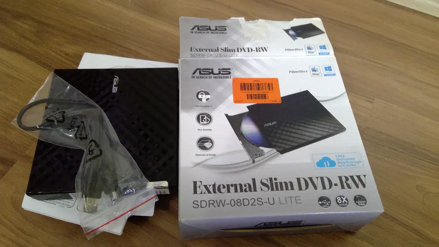 درایو DVD اکسترنال ایسوس مدل SDRW-08D2S-U Lite|قطعات و لوازم جانبی رایانه|قائمشهر, |دیوار