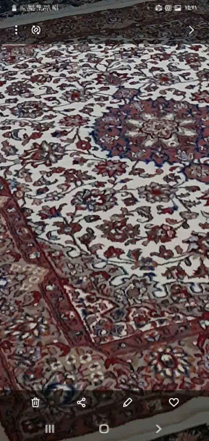 فرش دستبافت ۱۲۰ رج عرض۱۴۰ طولش ۱۸۰متر|فرش|اراک, |دیوار