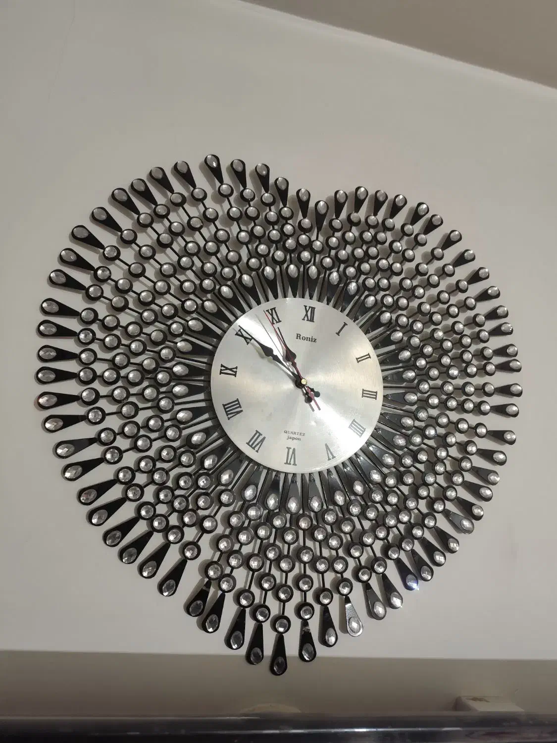 ساعت دیواری قلبی ژاپنی کوارتز موتور قوی|ساعت دیواری و تزئینی|قم, نیروگاه|دیوار