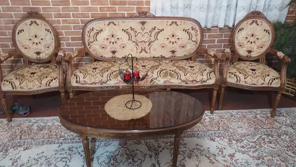 مبلمان استیل نه نفره و میز نهار خوری هشت نفره|مبلمان خانگی و میز عسلی|دماوند, دماوند|دیوار