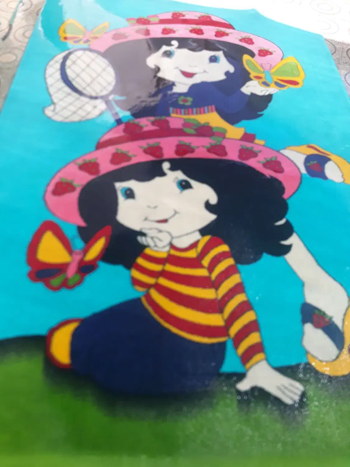 فرش دختر توت فرنگی|فرش|دهدشت, |دیوار