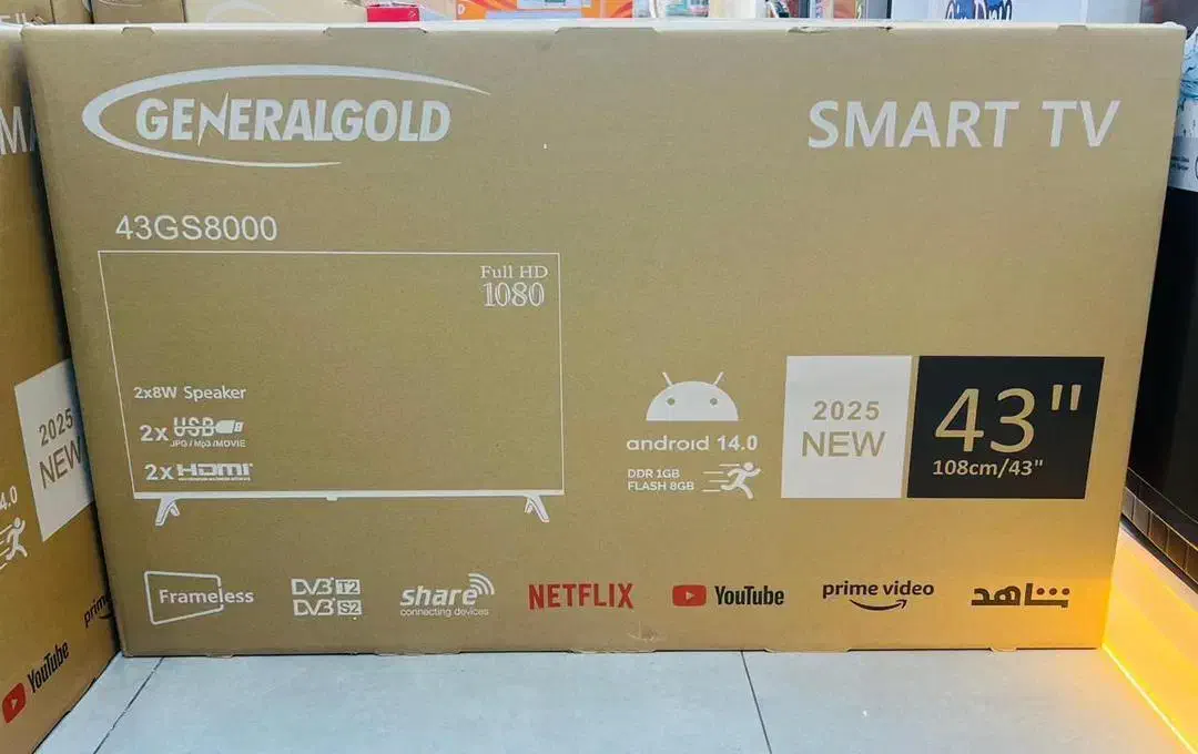 تلویزیون هوشمند ۴۳ اینچ جنرال گلد اصل آکبند|تلویزیون و پروژکتور|چابهار, |دیوار