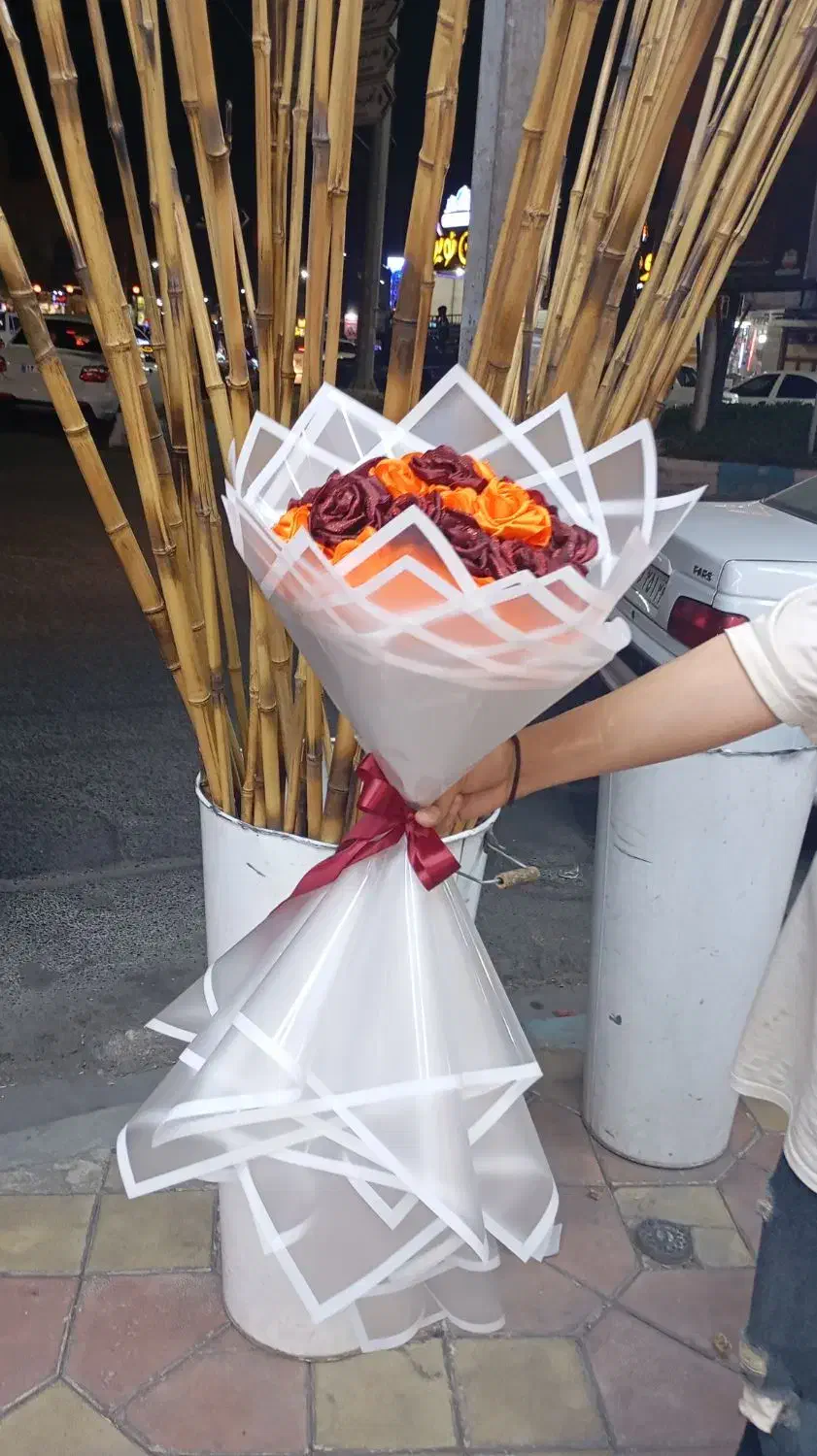 گل روبانی و پروانه ای|گل مصنوعی|دزفول, |دیوار