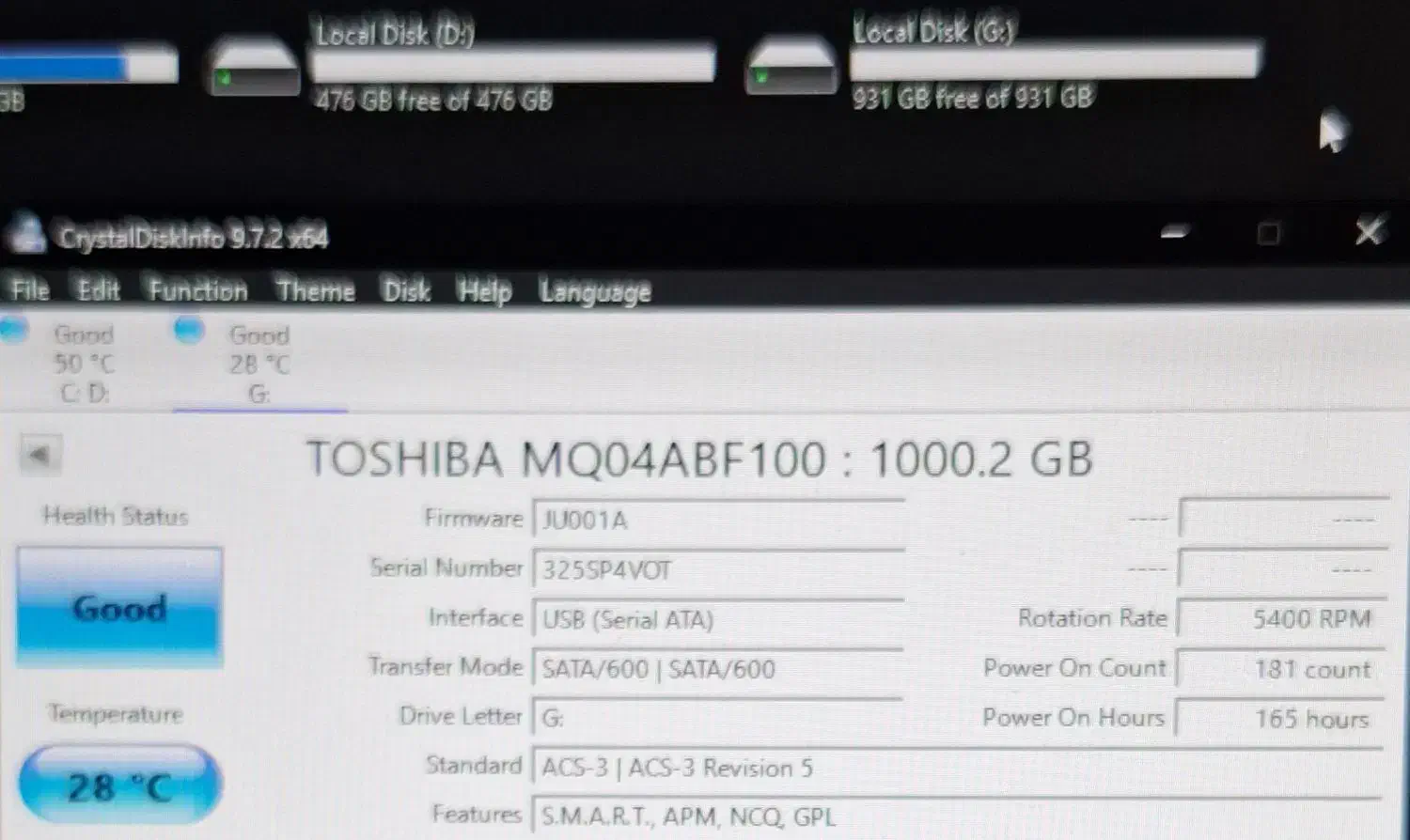 هارد اکسترنال ۱ ترابایت ایدیتا (Adata)|قطعات و لوازم جانبی رایانه|تبریز, |دیوار