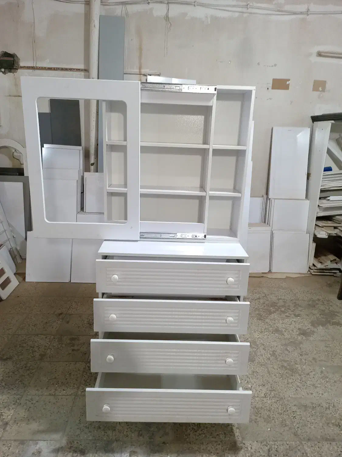 میز ارایشی های چندکشو و‌چند کشو اینه دار|جاکفشی، کمد، دراور|پردیس, سیاه سنگ|دیوار