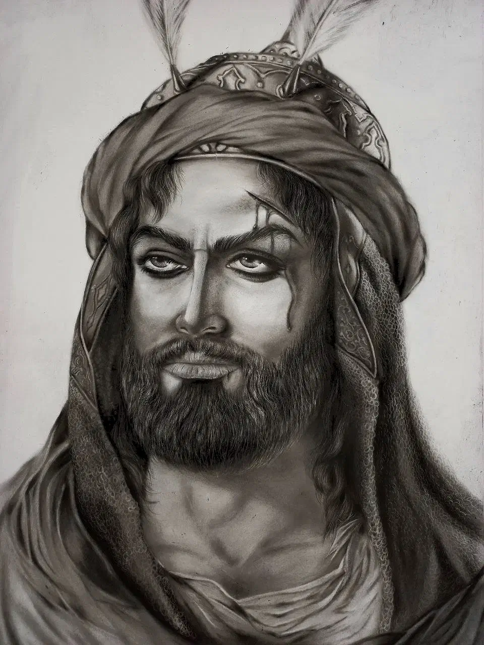 پذیرش سفارش نقاشی سیاه قلم|تابلو، نقاشی، عکس|قم, صفائیه|دیوار