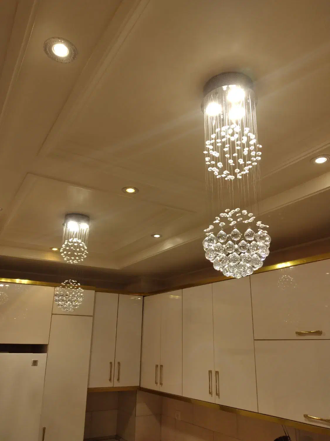 تعدادی لوستر کریستالی سیم بکسلی آکبند نونو|لوستر و چراغ آویز|تهران, مینابی|دیوار