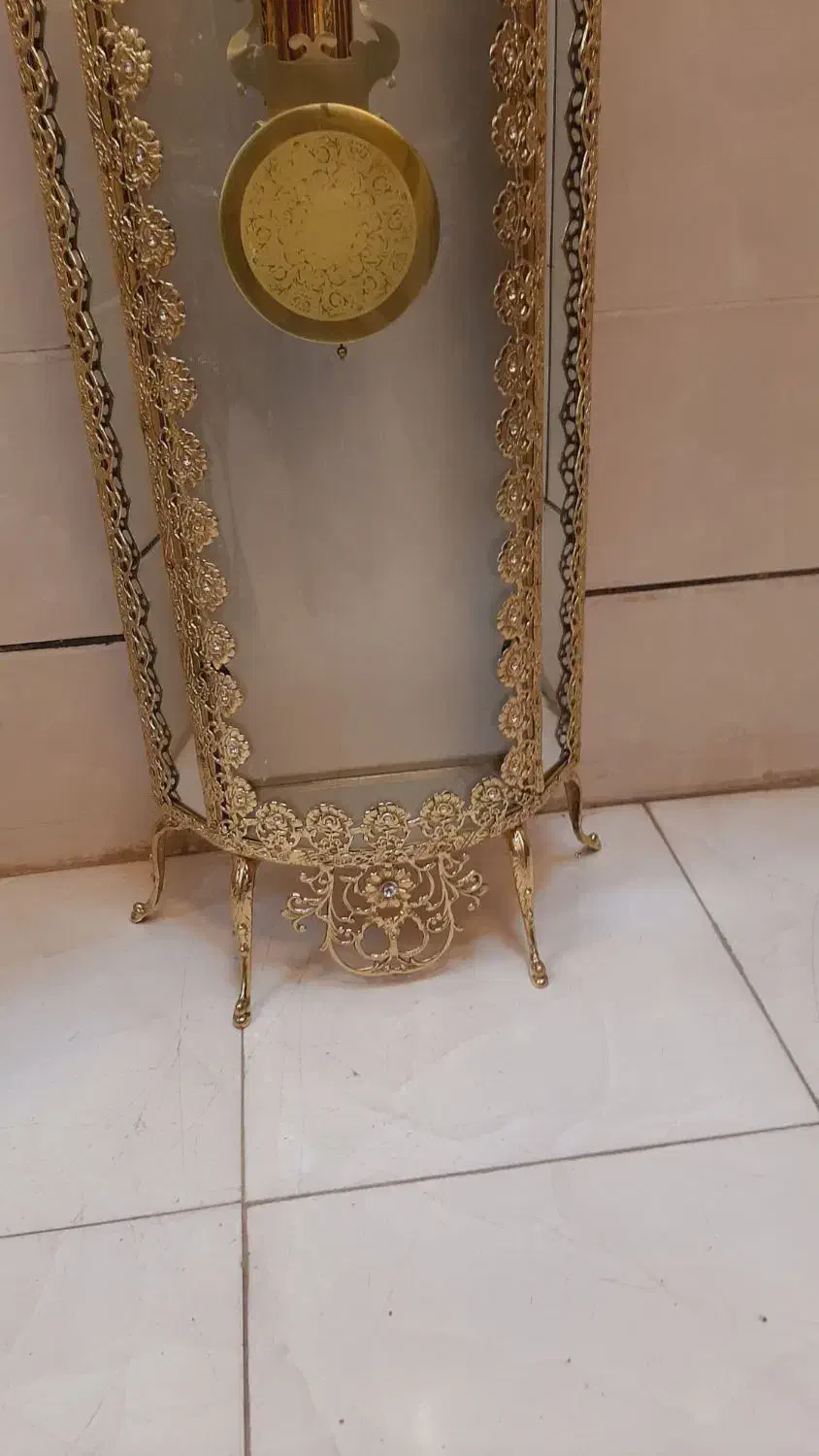 ساعت ایستاده خم رز تاجدار بهترین کیفیت برنز سوگلی|ساعت دیواری و تزئینی|زنجان, |دیوار