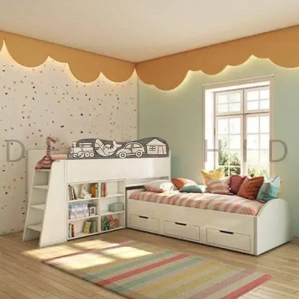 تخت دو طبقه کودک تمام MDF|تخت و سرویس خواب|رشت, گیل|دیوار