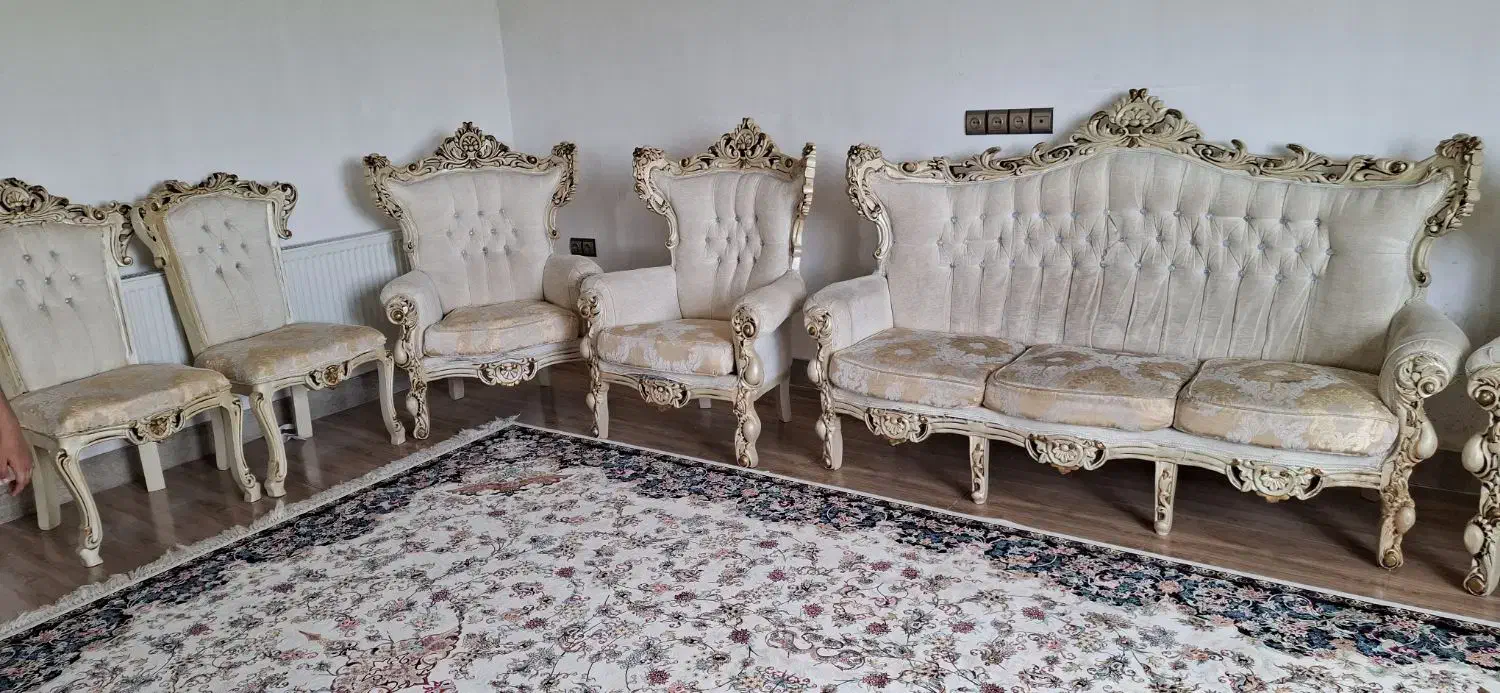 مبل 9نفره سلطنتی   درحد نو|مبلمان خانگی و میز عسلی|خلخال, |دیوار