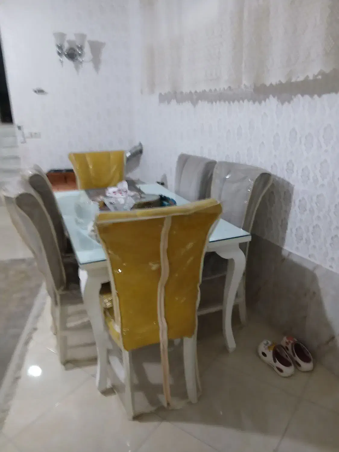 میز و صندلی ناهار خوری ۶ نفره با کاور صندلی|میز و صندلی غذاخوری|جهرم, |دیوار