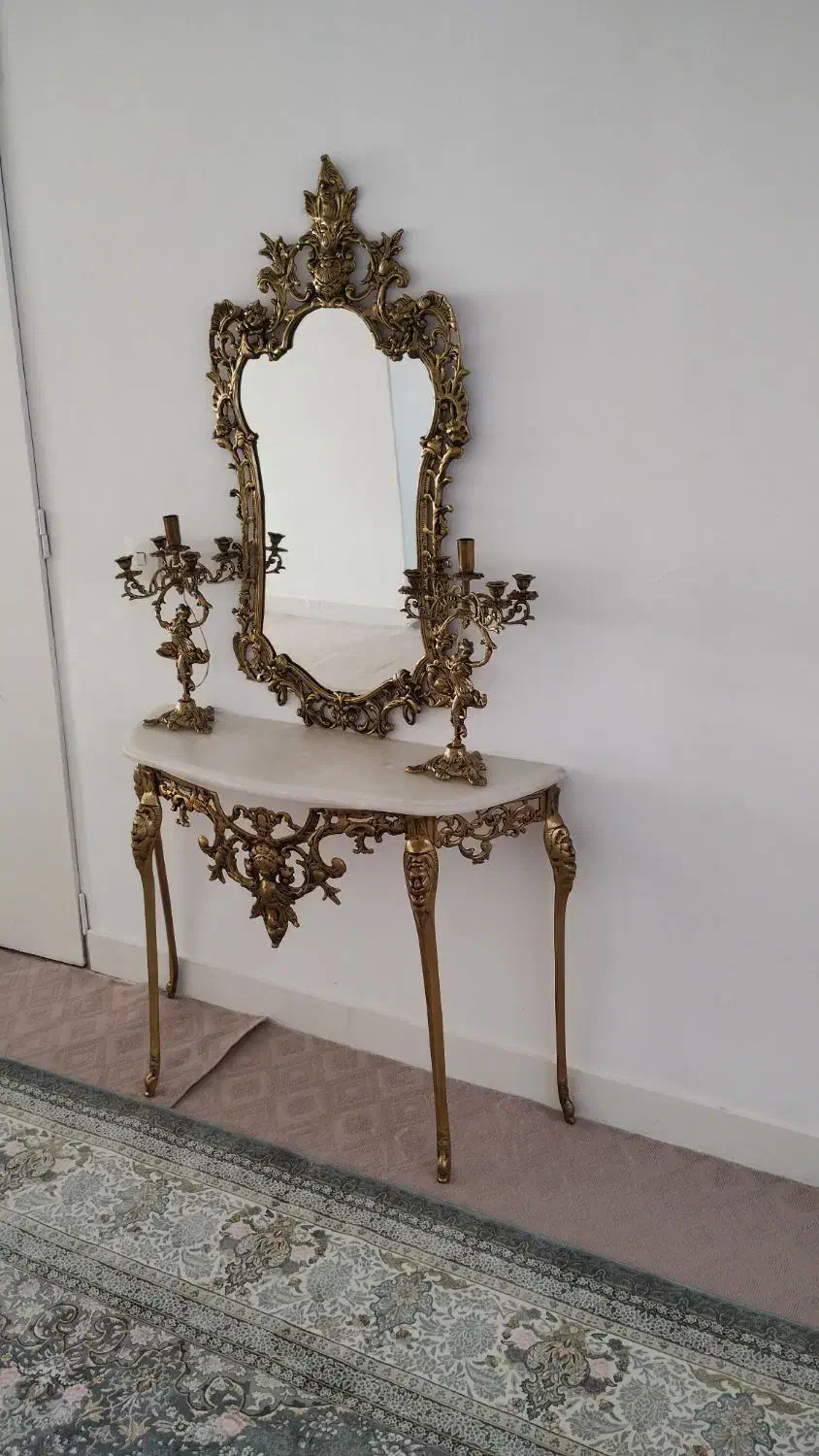 آینه شمعدان برنز|آینه|کبودرآهنگ, |دیوار