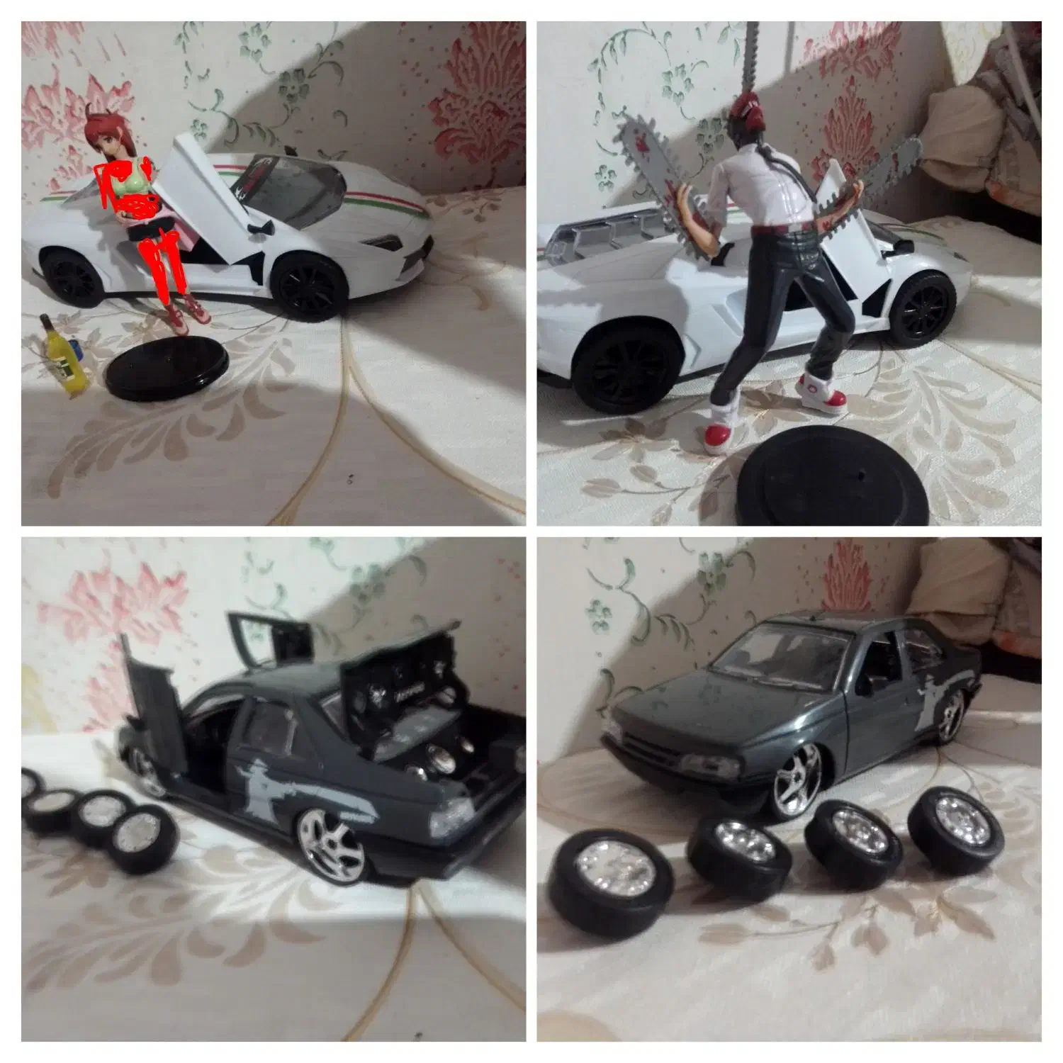 اسباب بازی ماکت ماشین فلزی وفیگور انیمه|اسباب‌‌بازی|مشهد, هفت تیر (نه دره)|دیوار