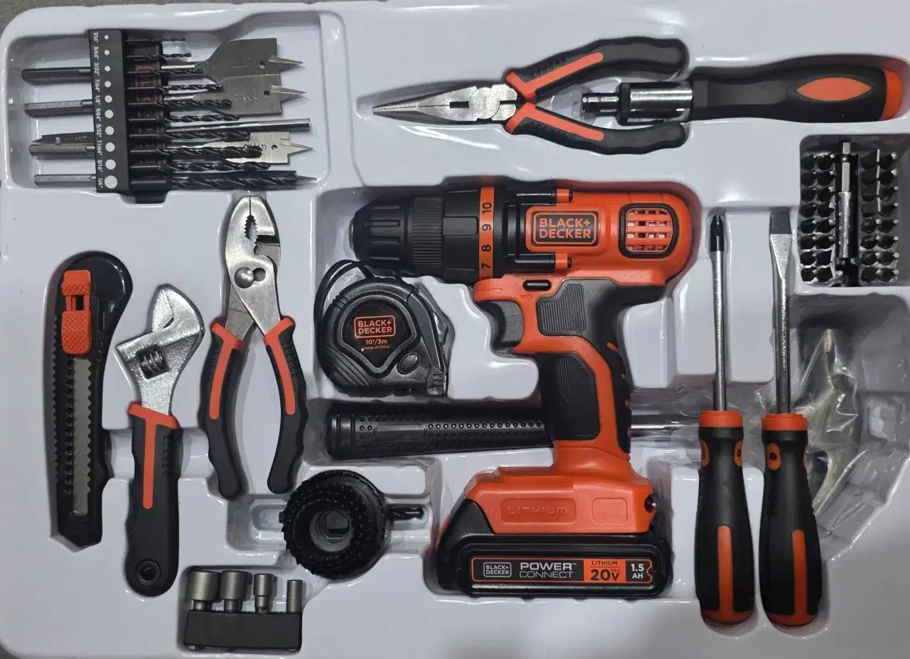 ست ابزار دریل شارژی و ابزارهای کاربردی بلک انددکر|ابزارآلات|فولادشهر, فولادشهر|دیوار