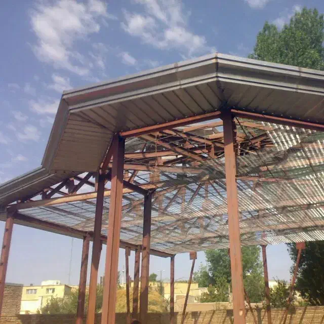 شیروانی آلاچیق جوشکاری سقف شیبداراسکلت فلزی پنجره|خدمات پیشه و مهارت|هشتگرد, هشتگرد قدیم|دیوار