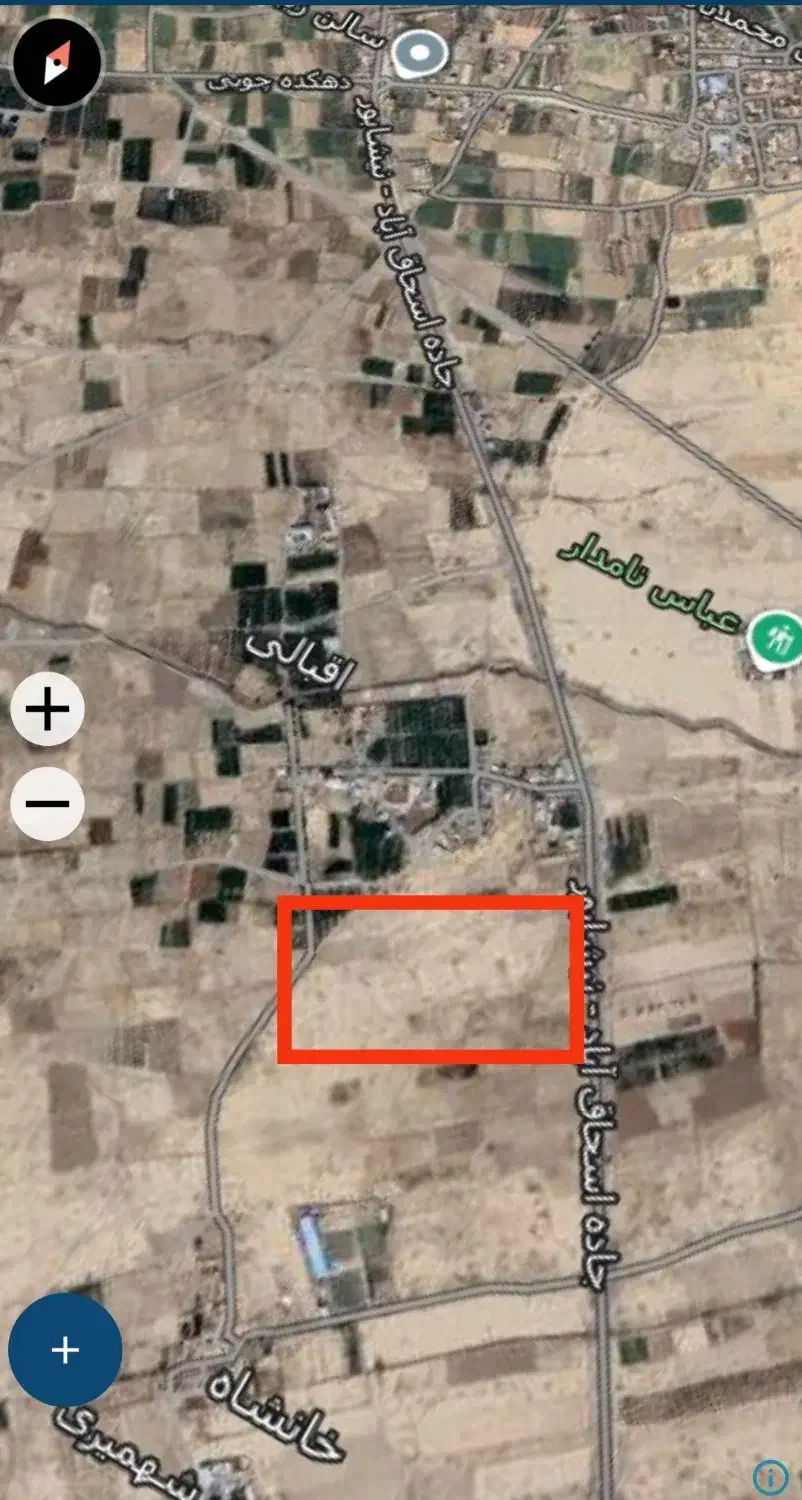 فروش زمین کشاورزی کنار روستا با حاشیه ۱۰۴متری|فروش دفتر صنعتی، کشاورزی، تجاری|نیشابور, دربقاضی|دیوار