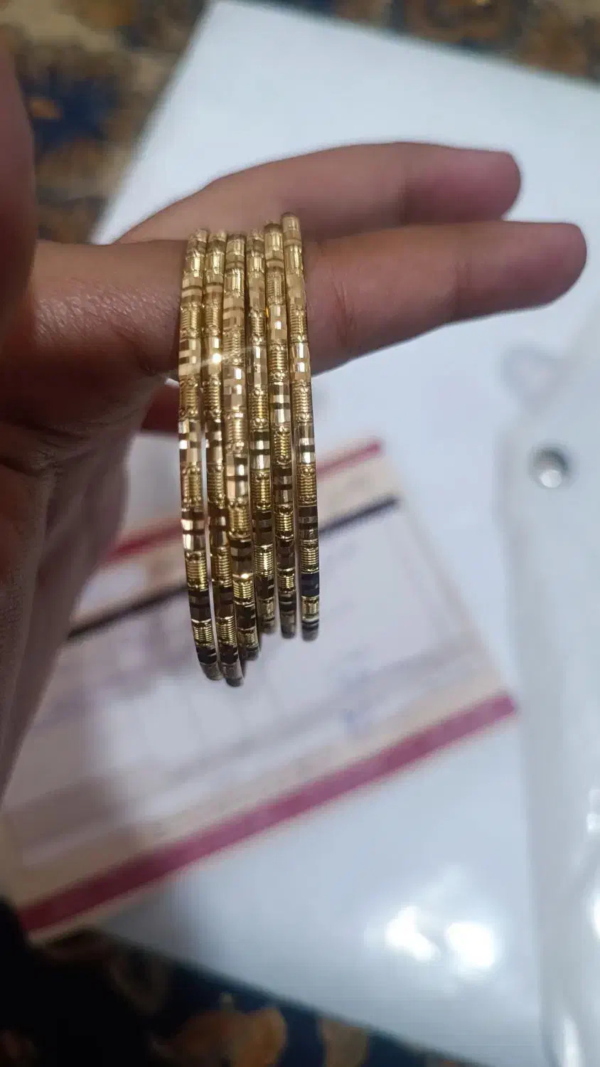 ۶النگوطلا مفتولی سایز2 با فاکتور زیرقیمت|جواهرات|کرمان, |دیوار