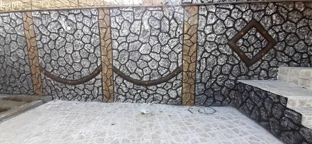 اجرای سیمانبری طرح سنگ و چوب|خدمات پیشه و مهارت|فولادشهر, مسکن مهر فولادشهر|دیوار