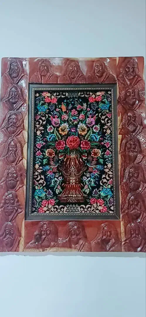 تابلوفرش ابریشم باقاب|تابلو فرش|قم, نیروگاه|دیوار