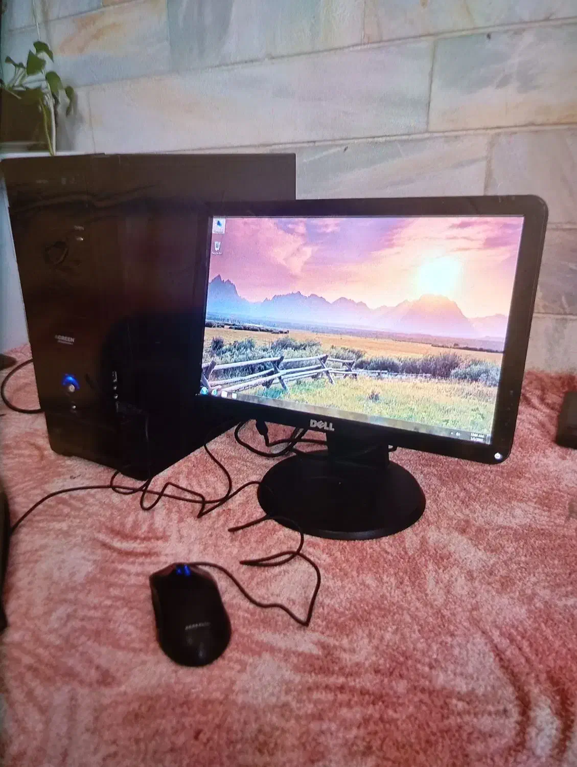 کامپیوتر کامل با ال سی دی مارک دل|رایانه رومیزی|یزد, |دیوار