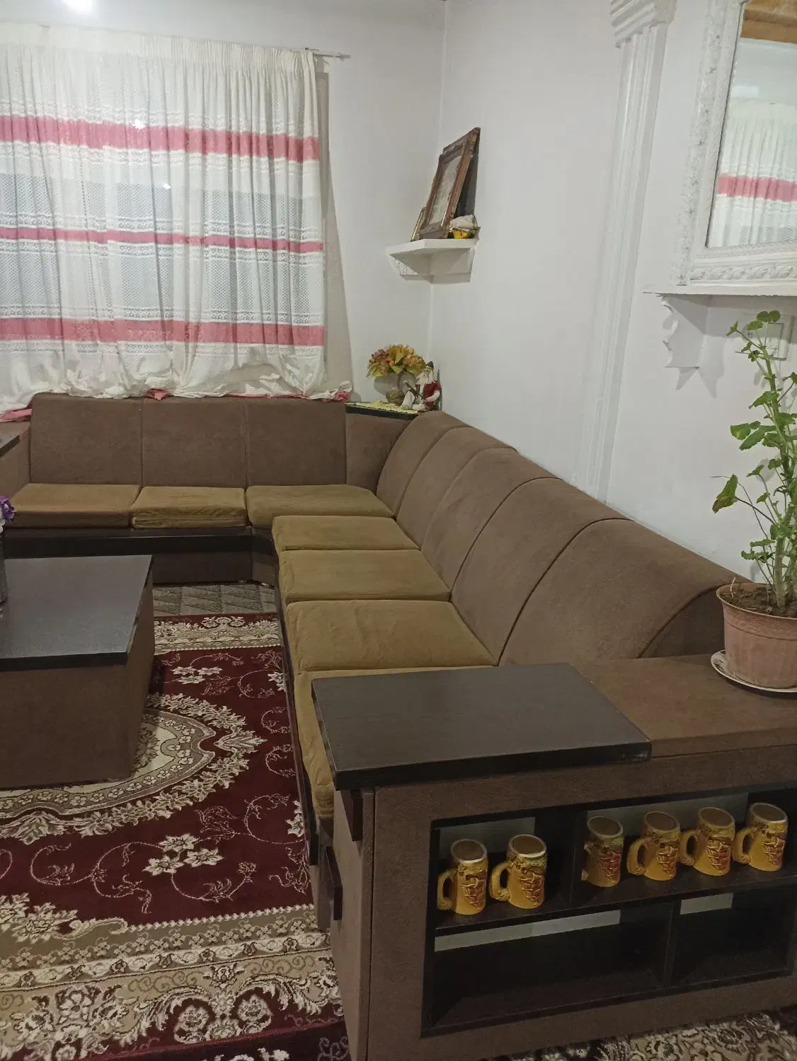 مبل ۷نفره مدل ال کاملا سالم بدون پارگی درحد نو|مبلمان خانگی و میز عسلی|کلاردشت, |دیوار