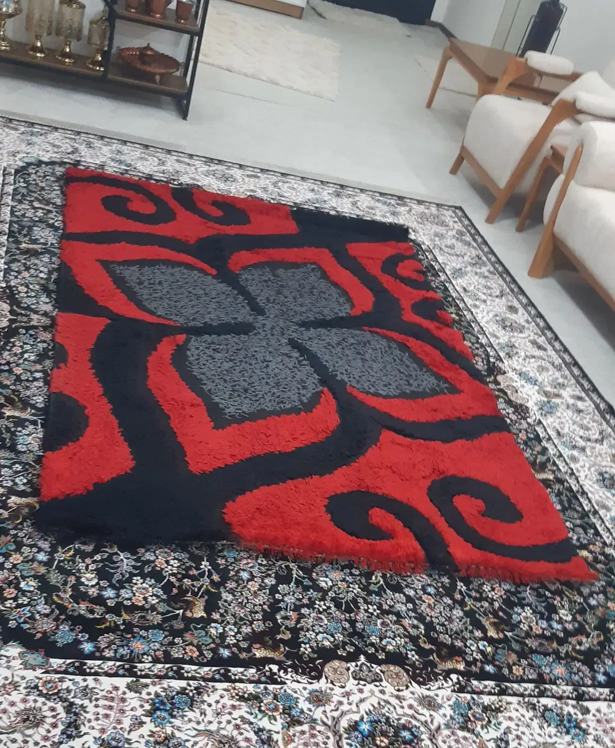 گلیم فرش ۴ متری|گلیم، جاجیم، گبه|شیراز, سرو|دیوار