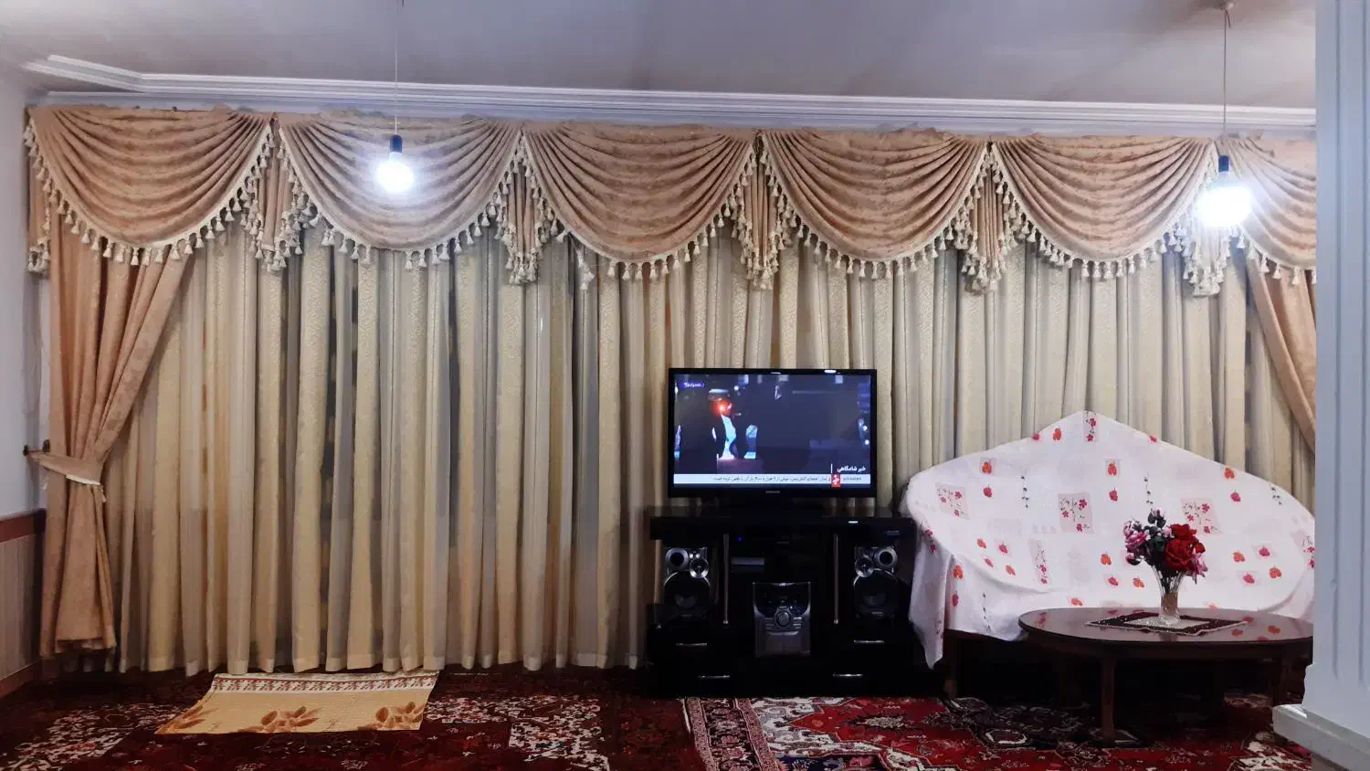 پرده با والان و چوب پرده ها|پرده، رانر، رومیزی|مرند, |دیوار