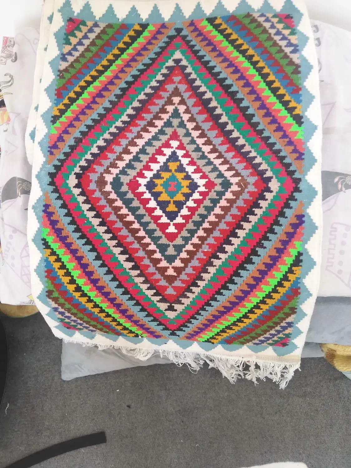 گلیم دست باف|گلیم، جاجیم، گبه|ساوه, |دیوار