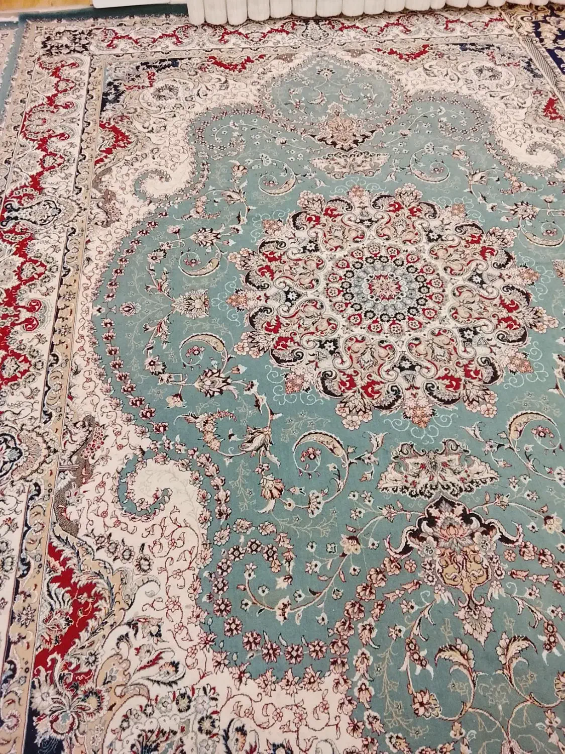 دوتخته فرش درحدنو آبی فیروزه ای|فرش|چناران, |دیوار