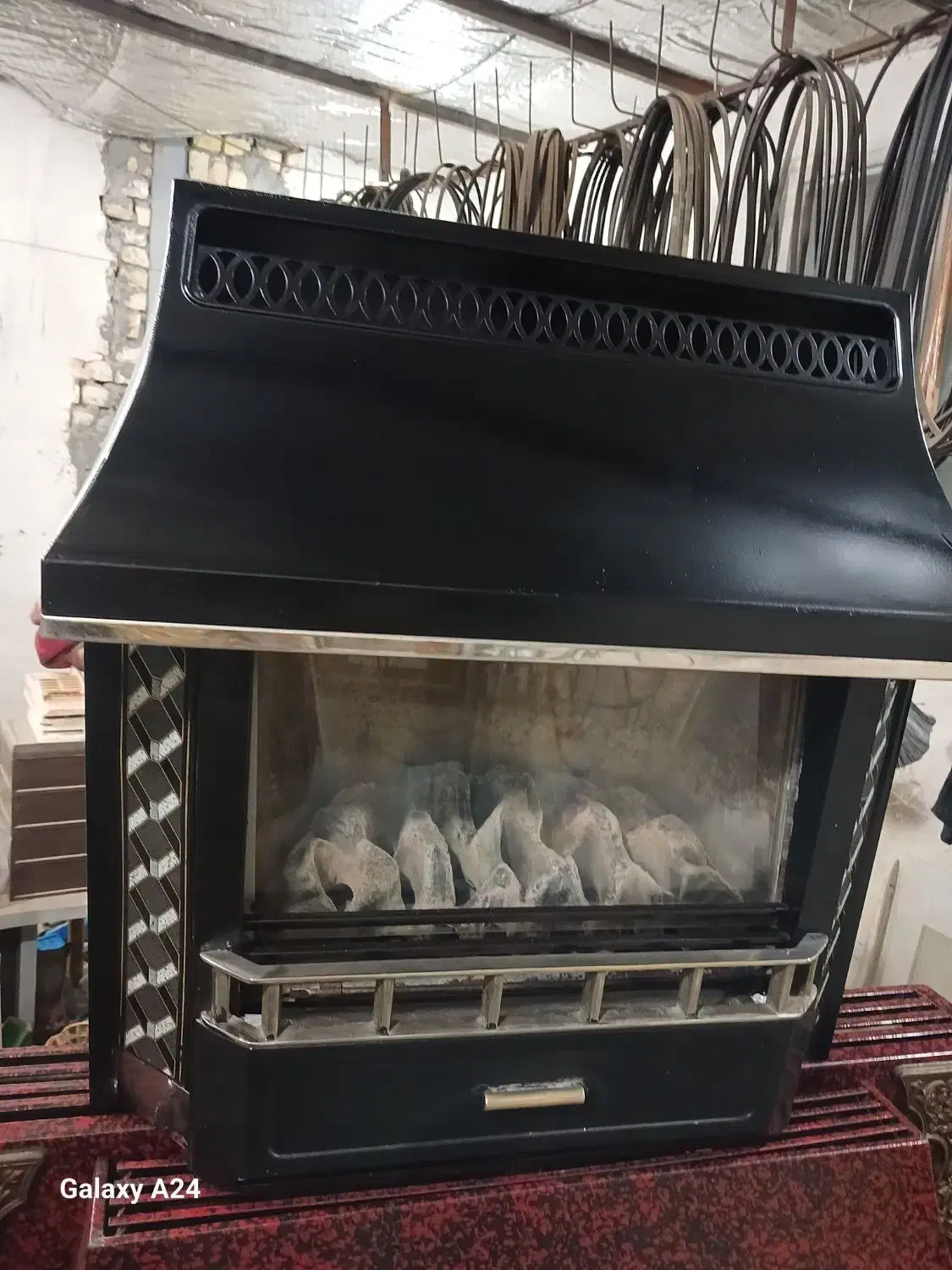 شومینه کوچک دیواری وزمینی زیبا وشیک و آنتیک|بخاری، هیتر، شومینه|آران و بیدگل, |دیوار