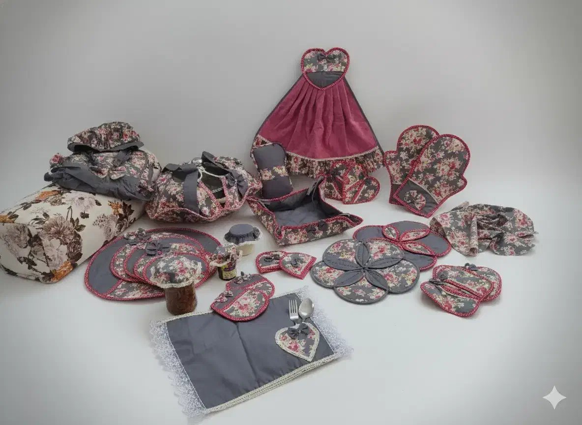 سرویس ۷ تکه آشپزخونه هم شیک هم کاربردی|سفره، حوله، دستمال آشپزخانه|یزد, |دیوار