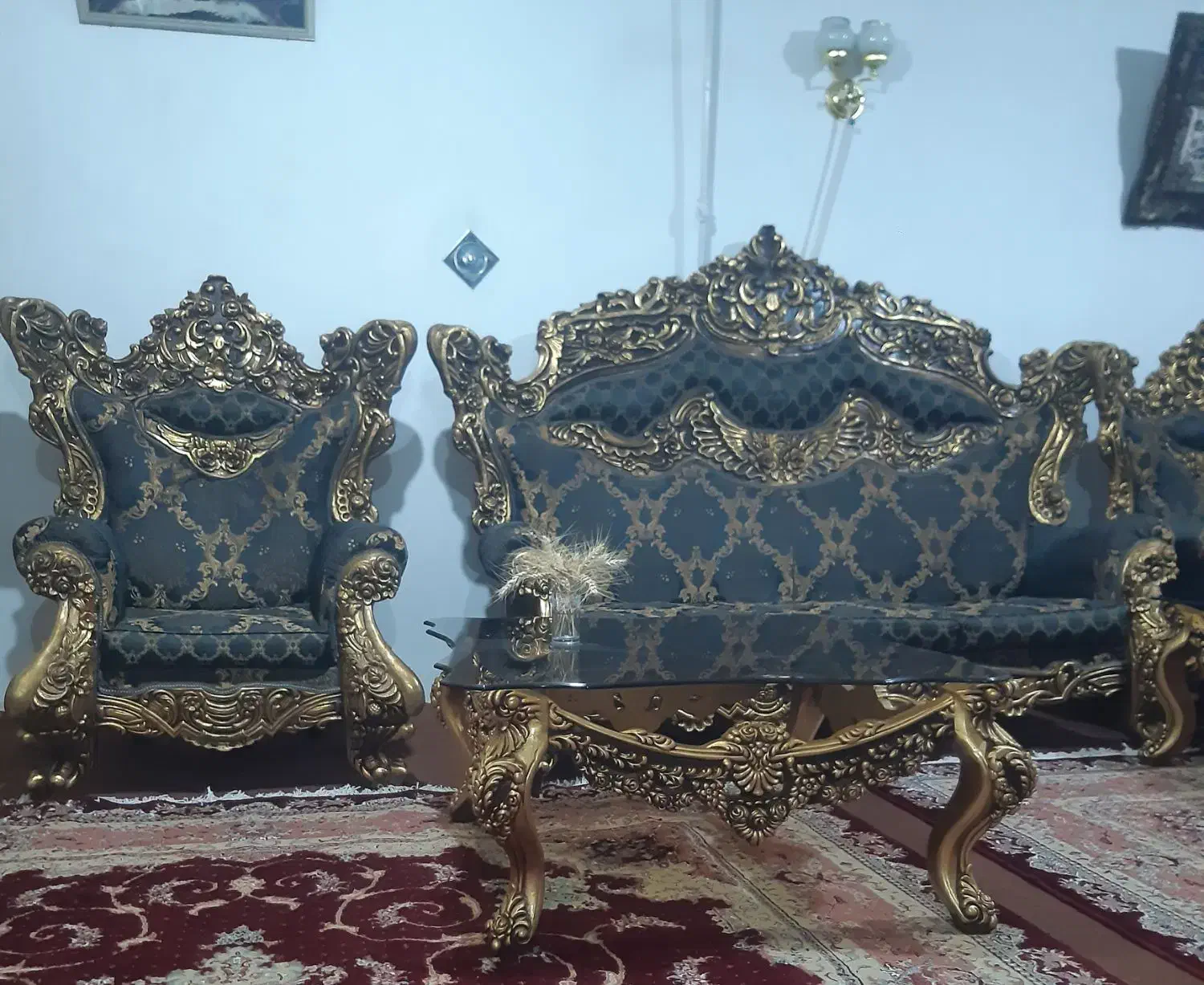 مبل سلطنتی ۹ نفره  (قیمت توافقی)|مبلمان خانگی و میز عسلی|میاندوآب, |دیوار
