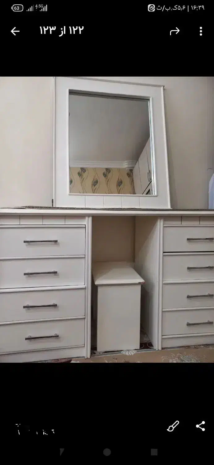 تخت دو نفره با دراور|تخت و سرویس خواب|بیرجند, |دیوار