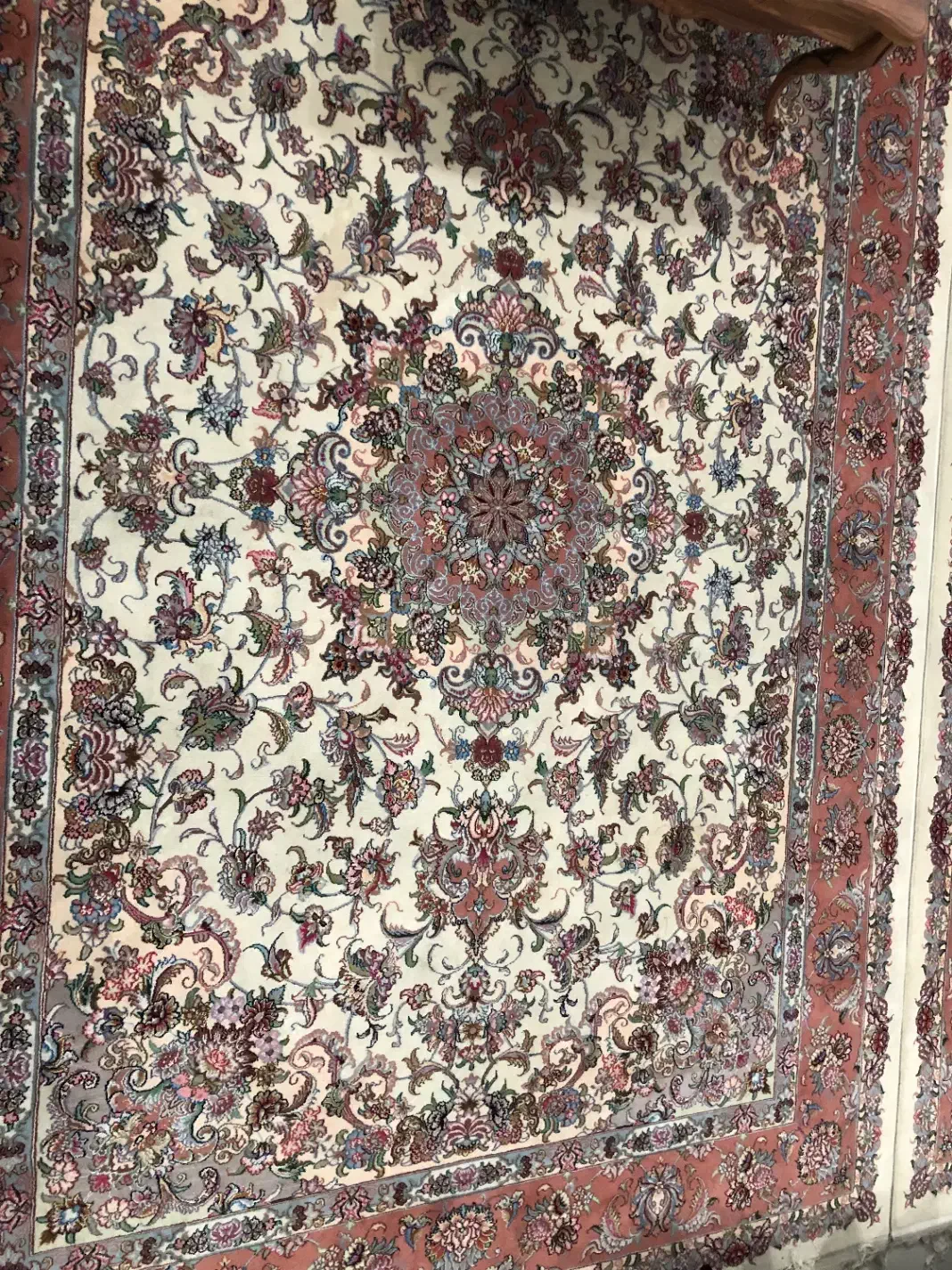 فرش دستبافت ۹متری گل ابریشم|فرش|مشهد, الهیه|دیوار