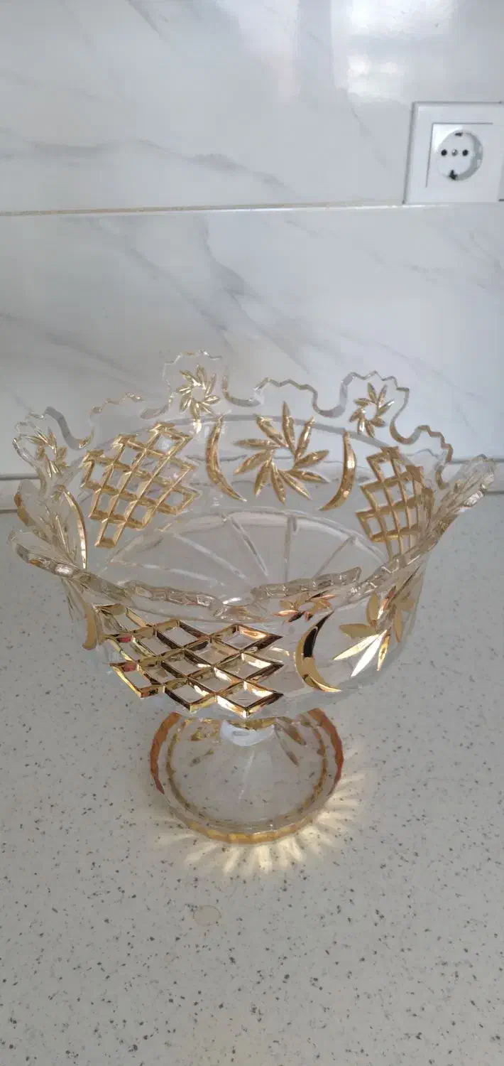 ظرف میوه کریستال اصل|کلکسیون اشیاء عتیقه|سنندج, |دیوار