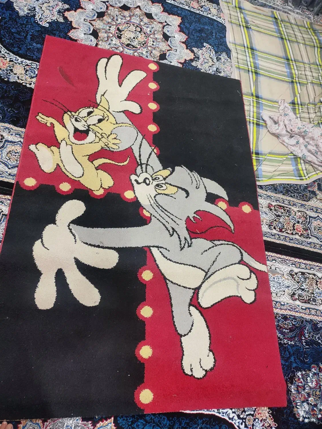 گلیم فرش کودک تمیز|گلیم، جاجیم، گبه|خورموج, |دیوار