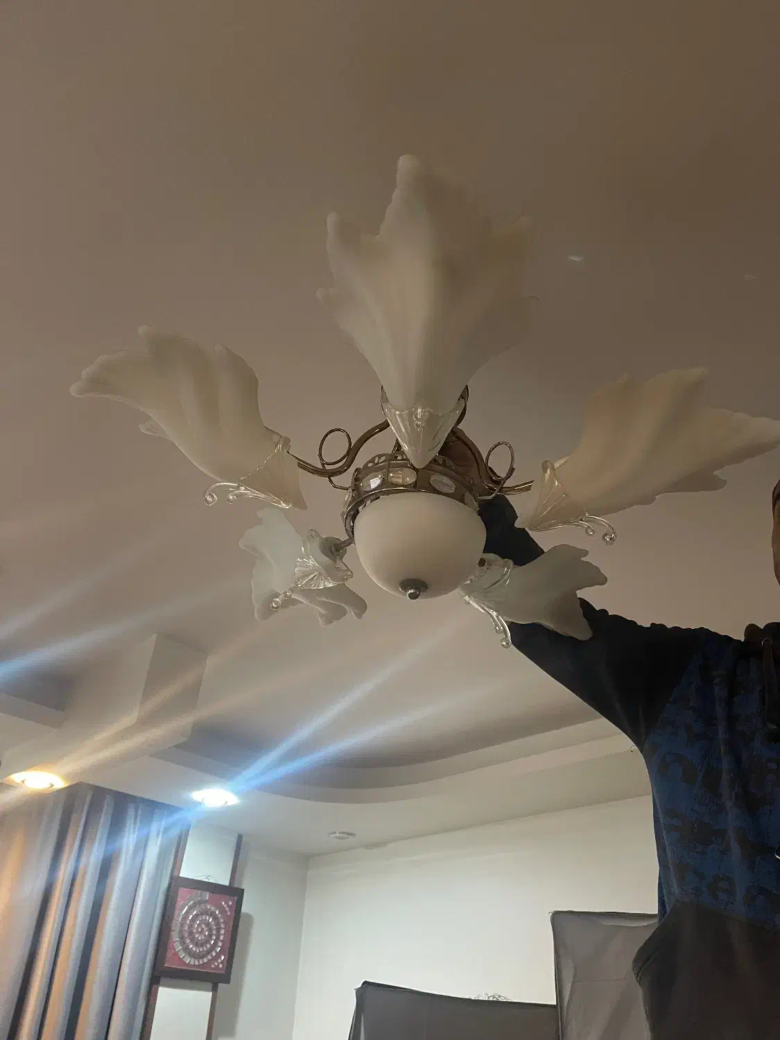 یک جفت لوستر|لوستر و چراغ آویز|شیراز, آبیاری|دیوار