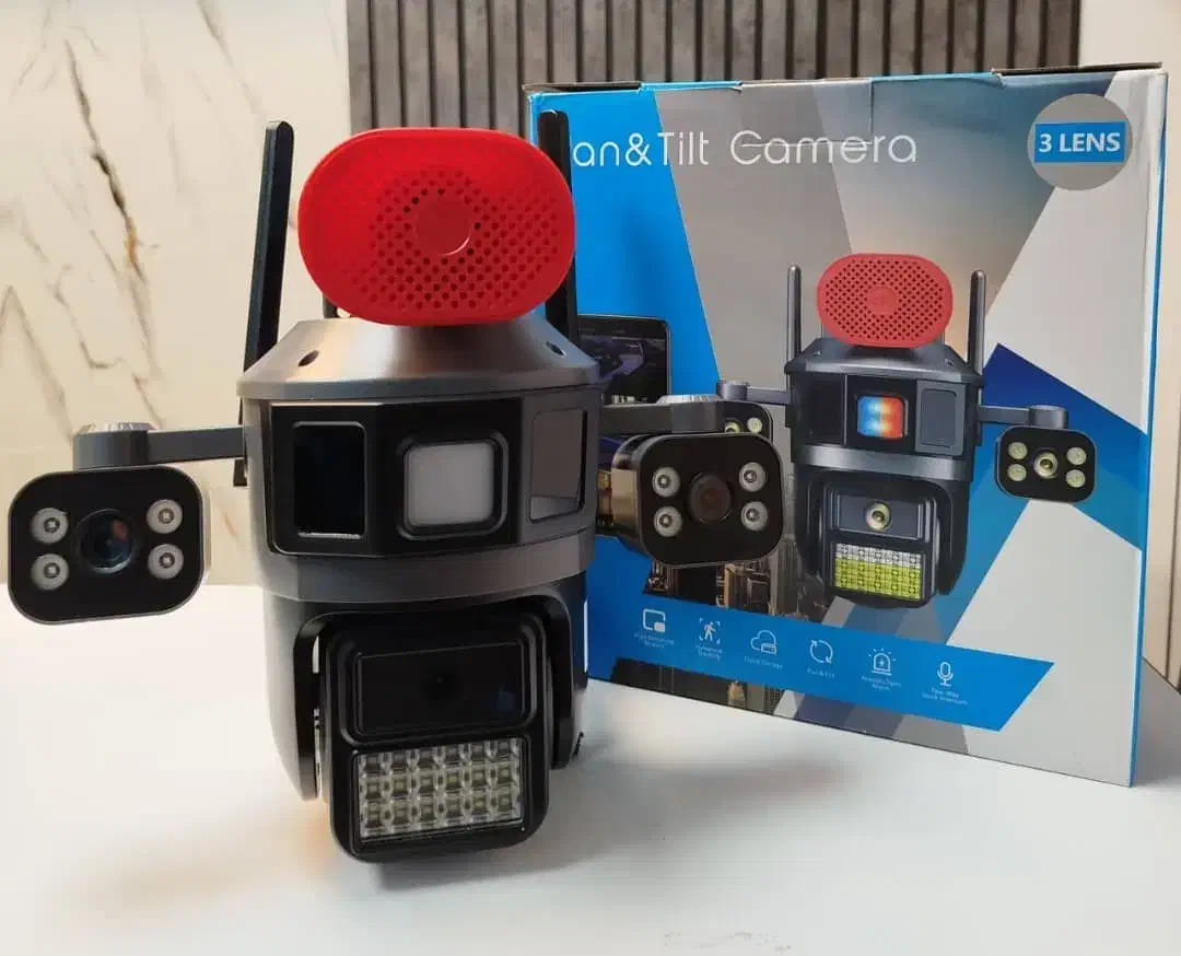 دوربین اسپیددام سیمکارتی ۳لنز ورژن هوش مصنوعی جدید|دوربین مداربسته|قم, هنرستان|دیوار