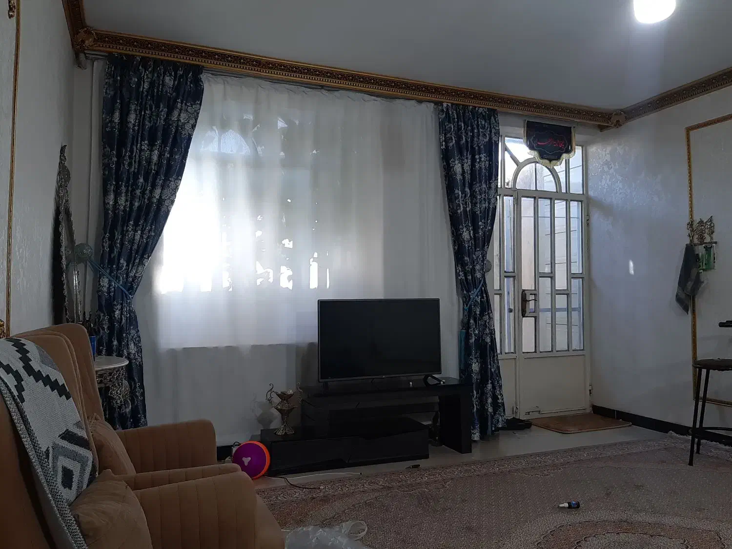 فروش پرده طوسی|پرده، رانر، رومیزی|کوهدشت, |دیوار