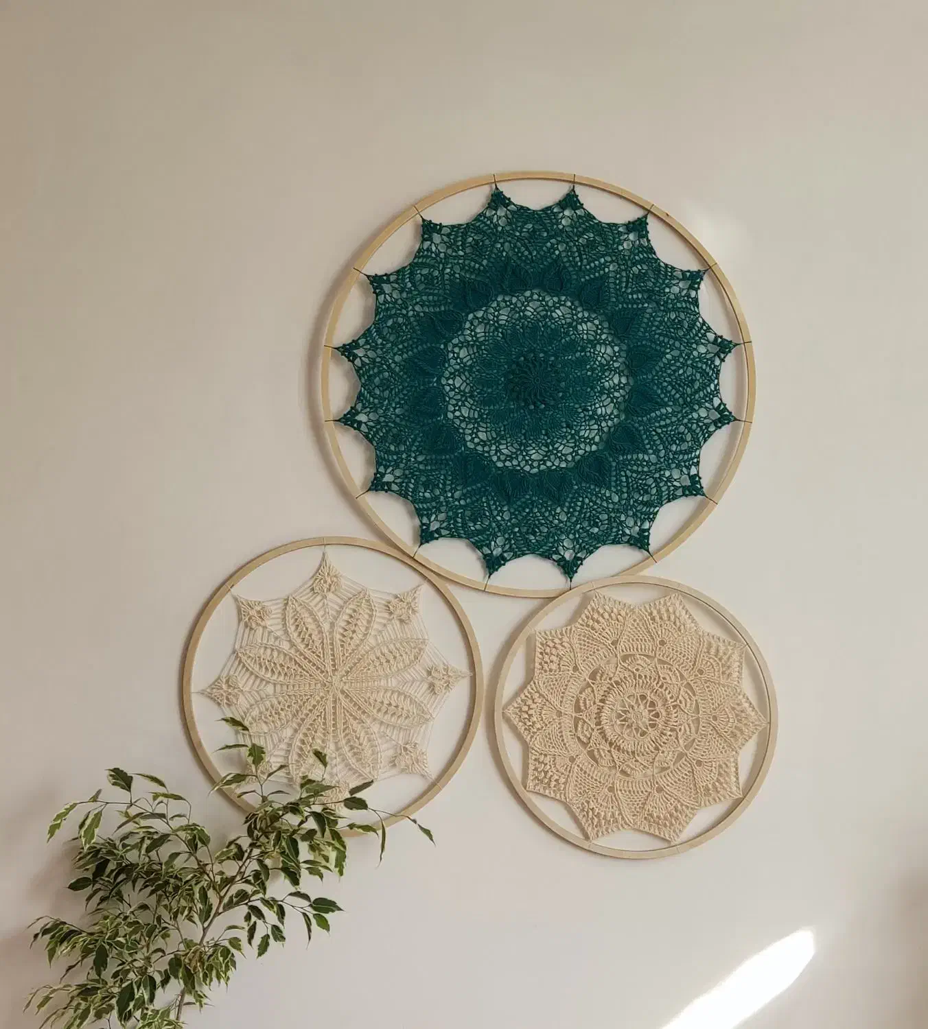 دیوارکوب (ماندالاهای ) دستبافت|صنایع دستی و سایر لوازم تزئینی|نجف‌آباد, مزرعه طالب|دیوار