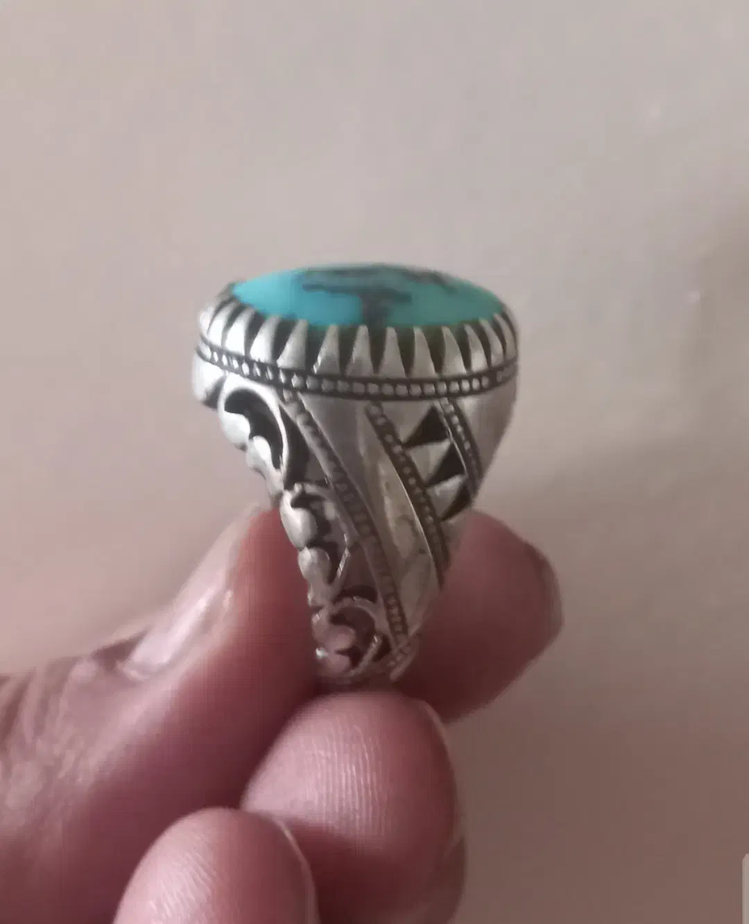 انگشتر نقره فیروزه و باباقوری|بدلیجات|تهران, ابوذر|دیوار