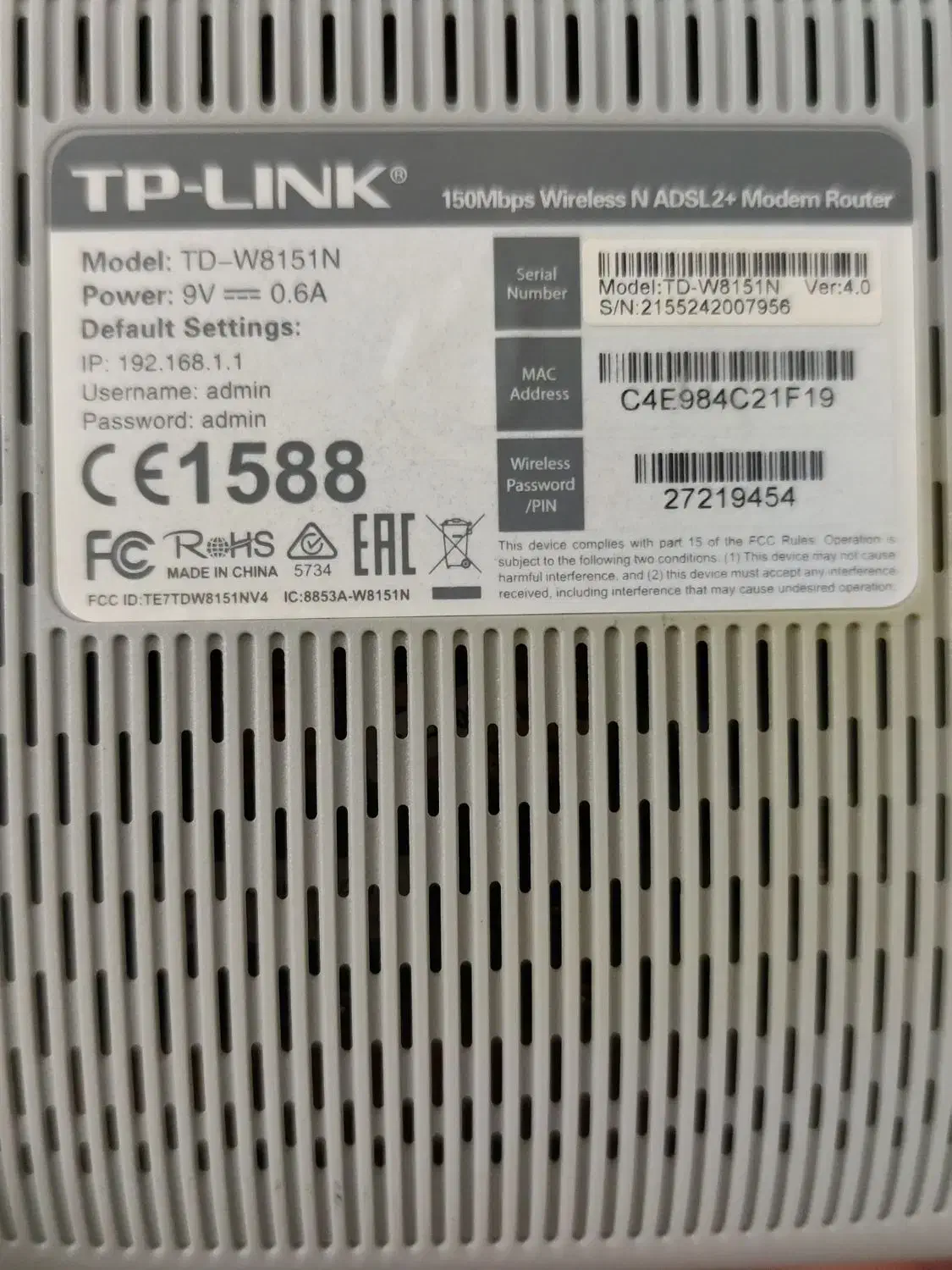 مودم TP LINK W8151N سالم و مناسب|مودم و تجهیزات شبکه|آران و بیدگل, |دیوار