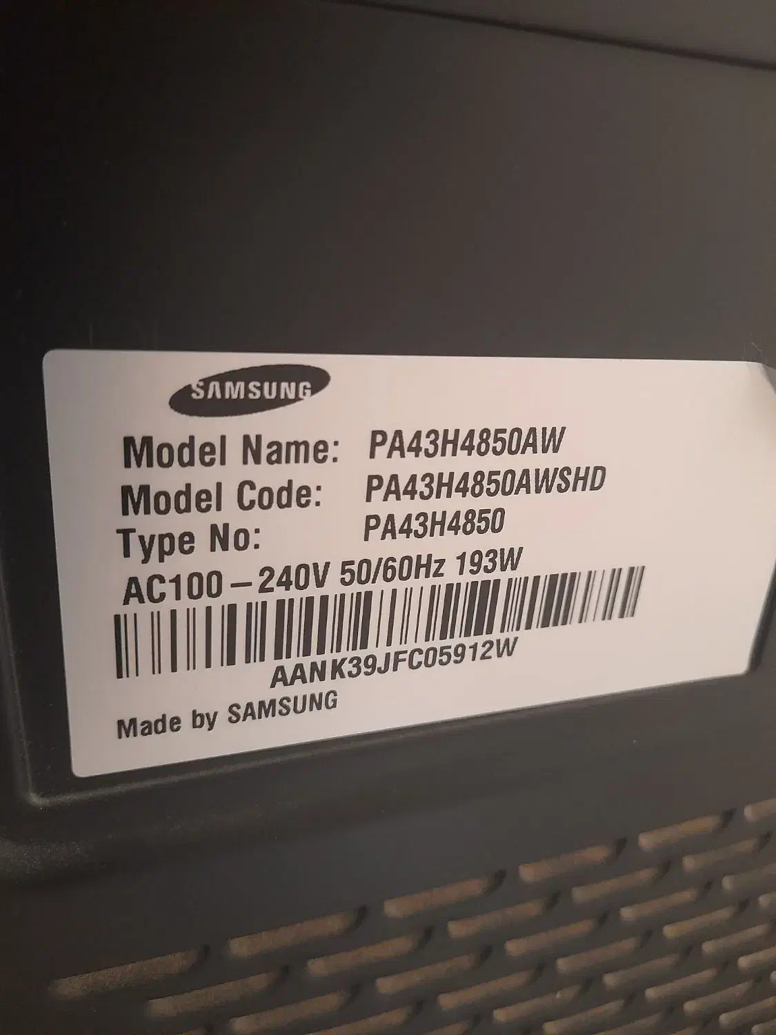 تلویزیون ۴۳ اینچ سامسونگ|تلویزیون و پروژکتور|رشت, احمد گوراب|دیوار