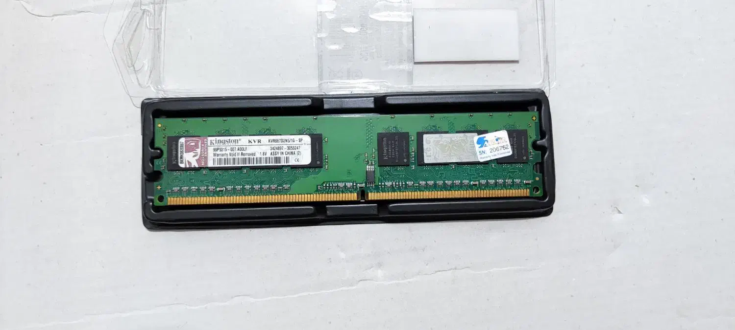 رم یک گیگ DDR2 کینگستون اصل|قطعات و لوازم جانبی رایانه|فومن, |دیوار