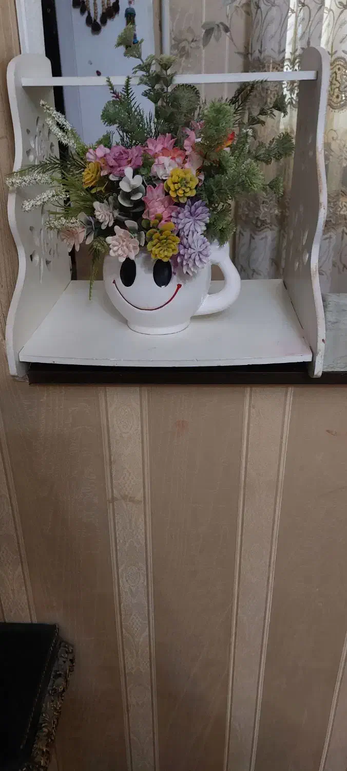 شلف نونو بدون گلدان|کتابخانه، شلف، قفسه‌های دیواری|خرم‌آباد, |دیوار